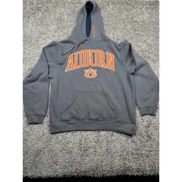 Auburn Tigers Hoodie Men’s L Gray Embroidered Pullover‎ Sweatshirt - Picture 1 of 7